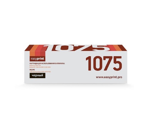 [Расходные материалы] EasyPrint TN-1075 Картридж LB-1075 для Brother HL-1010R/1112R/DCP-1510R/1512/MFC-1810R/1815, 1К