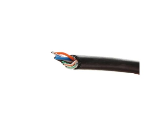 [Неэкранированная витая пара (бухты)] Rexant (01-0045) Кабель витая пара U/UTP, CAT 5e, PE, 4PR, 24AWG, OUTDOOR, SOLID, черный, 305м