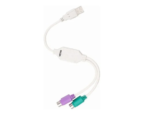 [кабели] VCOM VUS7057 Кабель-адаптер USB A->2xPS/2 (адаптер для подключения PS/2 клавиатуры и мыши к USB порту)