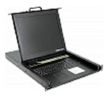 Procase E1708 Консоль однорельсовая , КВМ 8 порт, LCD 17'', single rail console KVM 8 port, LCD D-Sub, USB, разрешение 1280*1024, 8 кабелей