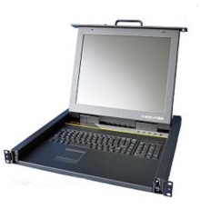 ProCase E1716 Консоль однорельсовая , КВМ 16 порт, LCD 17'', single rail console KVM 16 port, LCD D-Sub, USB, разрешение 1280*1024, 16 кабелей