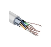 PROconnect (01-0148-3) Кабель витая пара омедненный F/UTP, CCA, CAT 5, PVC, 4PR, 26AWG, INDOOR, SOLID, серый, 305м Light
