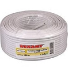 Rexant (01-5101-3) Кабель телефонный ШТЛП 4 жилы CCA, белый, 100м