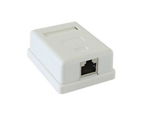 [Монтажное оборудование] Gembird NAS212 Розетка  RJ-45 кат.STP 5e внешняя экранированная 1 порт, 110&Krone