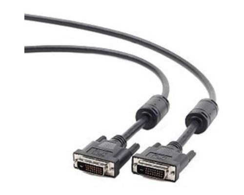 [кабели] Кабель DVI-D dual link Gembird/Cablexpert , 25M/25M, 1.8м, черный, экран, феррит.кольца, пакет(CC-DVI2-BK-6)