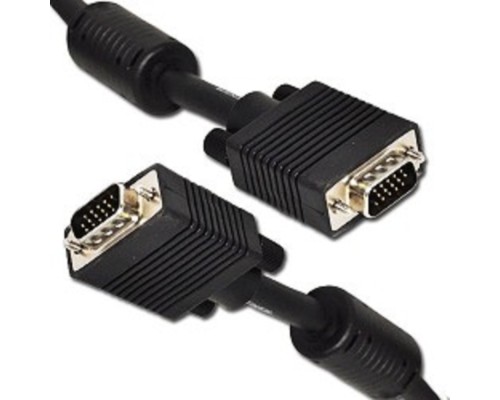 [кабели] Gembird/Cablexpert CC-PPVGA-10M-B, Кабель VGA Premium , 15M/15M, 10м, черный, тройной экран, феррит.кольца