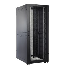 ЦМО Шкаф серверный ПРОФ напольный 42U (800x1000) дверь перфор., задние двойные перфор., черный, в сборе (ШТК-СП-42.8.10-48АА-9005)