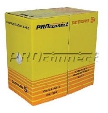 PROconnect (01-0147-3) Кабель витая пара омедненный F/UTP, CCA, CAT 6, PVC, 4PR, 23AWG, INDOOR, SOLID, серый, 305м