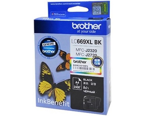 [Расходные материалы] Brother LC-669XLBK Картридж, Black {MFCJ2320/2720, чёрный, (2400стр)}