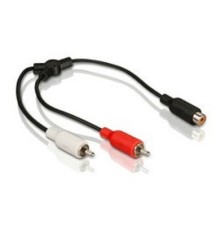 Telecom Кабель-разветвитель(TAV4355-0.2M) 1RCA (F) - 2RCA (M) [6926123462324]