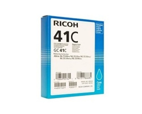 [Расходные материалы] Ricoh Картридж GC41C голубой для {Aficio 3110DN/DNw/SFNw/3100SNw/7100DN (2200стр)}