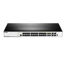 D-Link DGS-3000-28SC/A1A Управляемый L2 стекируемый коммутатор с 20 портами 100/1000Base-X SFP, 4 комбо-портами 100/1000Base-T/SFP и 4 портами 10GBase-X SFP+