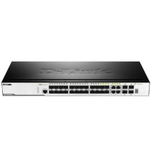 D-Link DGS-3000-28SC/A1A Управляемый L2 стекируемый коммутатор с 20 портами 100/1000Base-X SFP, 4 комбо-портами 100/1000Base-T/SFP и 4 портами 10GBase-X SFP+