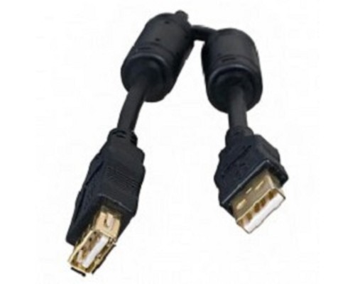 [кабели] 5bites UC5011-030A Проф. Кабель  USB2.0, AM/AF, зол.разъемы, ферр.кольца, 3м., черный