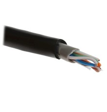 5bites Кабель US5505-305CPE витая пара UTP/SOLID/5E/24AWG/COPPER/PVC+PE/BLACK/OUTDOOR/DRUM/305M