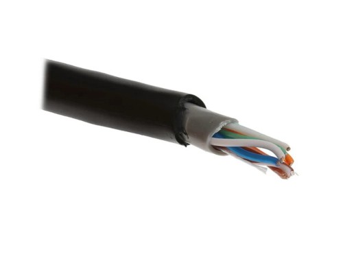 [Кабель] 5bites Кабель US5505-305CPE витая пара UTP/SOLID/5E/24AWG/COPPER/PVC+PE/BLACK/OUTDOOR/DRUM/305M