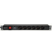 5bites PDU619A-06 Блок розеток  6S / AL / SWITCH / 1U / 19