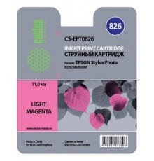 Cactus EPT0826 Картридж струйный Cactus CS-EPT0826 светло-пурпурный для Epson Stylus Photo R270/290 (11,4ml)