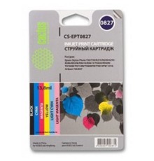 Cactus EPT0827 Картридж струйный Cactus CS-EPT0827 многоцветный для Epson Stylus Photo R270/290/RX590 Комплект цветных картриджей 6 шт