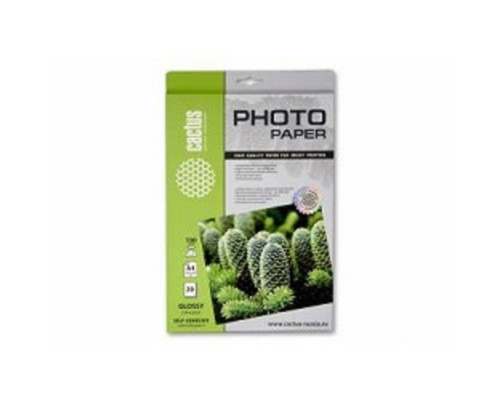 [Бумага] CACTUS CS-GSA413020 Фотобумага A4/130г/м2/20л. глянцевое самоклей. для струйной печати