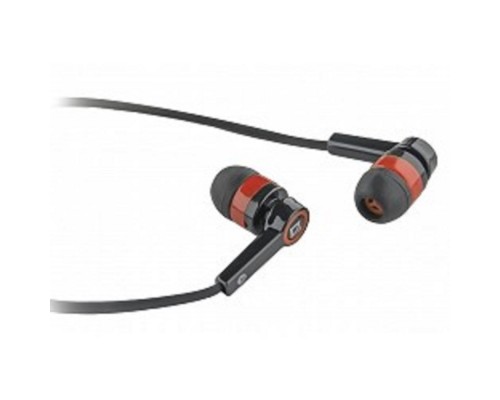 [Наушники] Defender Pulse 420 черный + красный, вставки [63424]