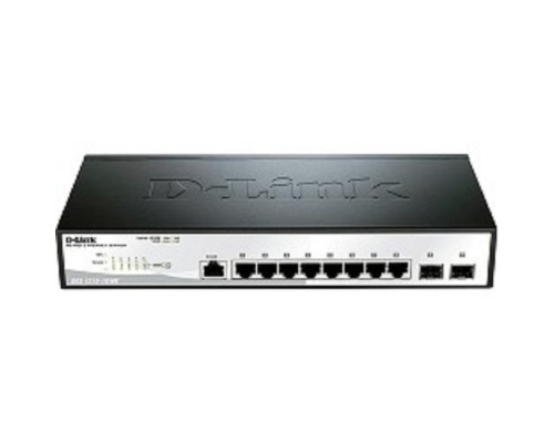 [Сетевое оборудование] D-Link DGS-1210-10/ME/A1A Управляемый L2 коммутатор с 8 портами 10/100/1000Base-T и 2 портами 1000Base-X SFP