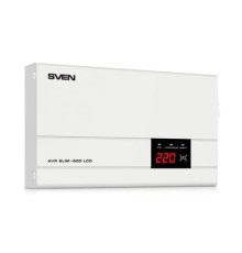 SVEN Стабилизатор напряжения AVR SLIM-500 LCD белый