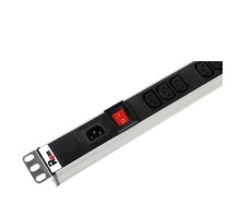 REM Вертикальный блок розеток Rem-16 с выкл., 10  Shuko, 10 C13, вход IEC 60320 C20 16A, алюм., 33-38U (R-16-10S-10C13-V-1420)