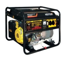 Huter DY6500LX 64/1/7 Электрогенератор {электростартер четырехтактный,5000Вт, 220В/50Гц,81Дб,принудит охлаждение,бак 22 л,расход бенз 374 г/кВтч,расход масла 6,8 г/кВтч, габариты700х535х570 вес 74 кг}