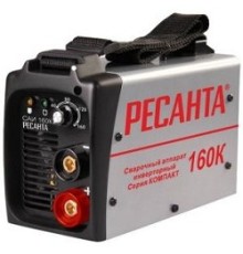 Ресанта САИ 160К 65/35 Сварочный аппарат компакт [65/35] {154В-242В, макс.4,8кВт, 10А-160А, ПВ 70%, напр. холостого хода 80В, напр. 26В, макс. диаметр электрода 4мм, 3,7кг} 4606059018865