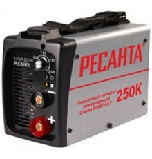 Ресанта САИ 250К 65/38 Сварочный аппарат компакт [65/38] {154В-242В, макс.7,7кВт, 10А-250А, ПВ 70%, напр. холостого хода 80В, напр. 29В, макс. диаметр электрода 6,мм, 4,1кг} 4606059018896