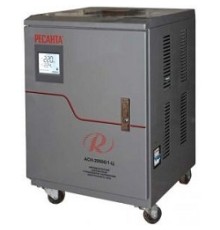 Ресанта АСН-20 000/1-Ц 63/6/19 Стабилизатор {220В±8%, Габариты 380х370х560, Вес 46 кг, колеса}