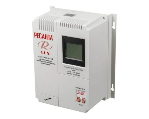 [Ресанта Стабилизаторы напряжения] Ресанта АСН-3 000 Н/1-Ц 63/6/21 Стабилизатор Lux {220В±8%, Габариты 260х155х310, Вес 8кг}
