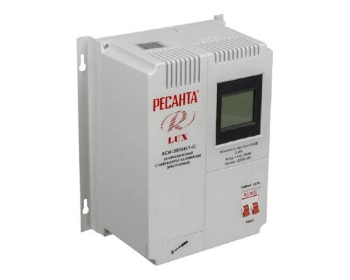 [Ресанта Стабилизаторы напряжения] Ресанта АСН-5 000 Н/1-Ц 63/6/16 Стабилизатор Lux {220В±8%, Габариты 260х155х310, Вес 10кг}