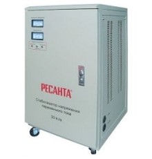 Ресанта АСН-30 000/1-ЭМ 63/3/3 Стабилизатор {220В±2%, Габ. 460х430х860, Вес 95 кг, колеса}