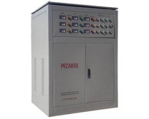 [Ресанта Стабилизаторы напряжения] Ресанта АСН-100 000/3 63/4/11 Стабилизатор  трехфазный {380В±2%, Габ. 1150х950х1550, Вес 610 кг}