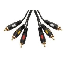 Rexant (17-0212) Шнур 3RCA Plug - 3RCA Plug  1.5М  (GOLD)