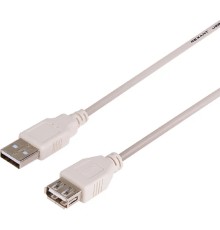 Rexant (18-1114) Кабель шт. USB-A – гн. USB-A, 2,4А, 1,8м, ПВХ, серый
