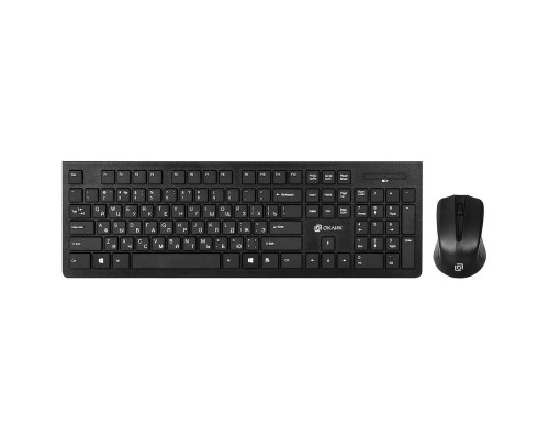[Клавиатура] Клавиатура + мышь Oklick 250M Black USB  беспроводная slim [997834]