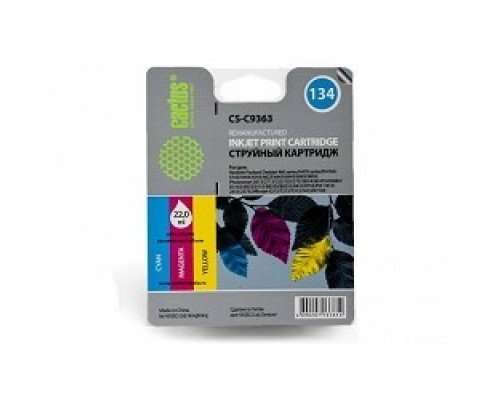[расходные материалы] CACTUS  C9363HE Картридж  №134 для HP Deskjet 460/5743/6543/6843/9803/PSC1613/2353/K7103, цветной, 