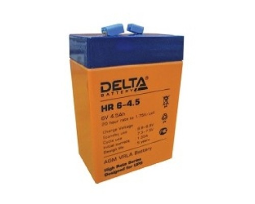 [батареи] Delta HR 6-4.5 (4.5 Ач, 6В) свинцово- кислотный аккумулятор  