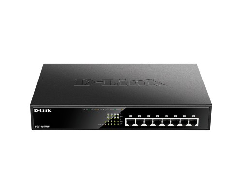 [Сетевое оборудование] D-Link DGS-1008MP/B1A Неуправляемый коммутатор с 8 портами 10/100/1000Base-T с поддержкой PoE 802.3af/at (PoE-бюджет 125 Вт)