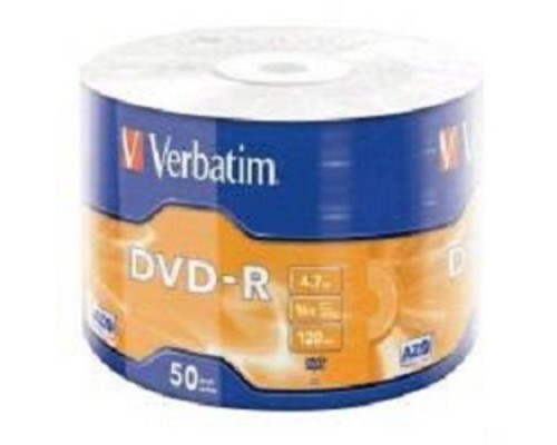 [Диск] Verbatim  Диски DVD-R  4.7Gb, 16-x Data Life (50 шт) (43791)