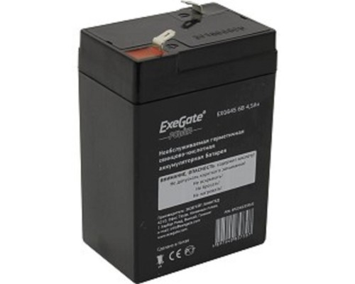 [батареи] Exegate EP234535RUS Аккумуляторная батарея DT 6045 (6V 4.5Ah, клеммы F1)