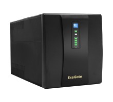 Exegate (EP212521RUS/EP223437RUS) SpecialPro UNB-1500.LED.AVR.4SH.USB (1500VA/950W, LED, AVR, 4*Schuko, USB, батарея 12V 9Ah - 2 шт., Black)