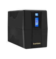 Exegate EP212515RUS ИБП Exegate Power Smart ULB-600 LCD <600VA, Black, 2 евророзетки, USB>