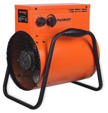 Тепловентилятор PATRIOT PT-R 9 [633307275] {Мощн. по ступеням 4.5/9.0 кВт, 380В, промышленная вилка на корпусе и ответная часть в комплекте,  поток воздуха 720м3/час, вес 10.6кг}