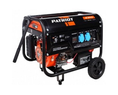 [Генераторы] Генератор бензиновый PATRIOT  GP 3810LE [474101550] {Двигатель: 4т, OHV, АИ-92, 210 сс, 7.0 л.с; Мощность ном/макс: 2.8/3.0 кВт; Объём бака: 15 л;Розетки: 2 евро 16А; Вес: 49 кг;}