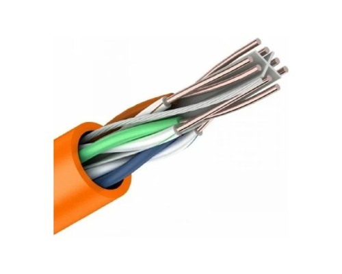 [Неэкранированная витая пара (бухты)] Rexant (01-0050) Кабель витая пара U/UTP, CAT 6, ZH нг(А)-HF, 4PR, 23AWG, INDOOR, SOLID, оранжевый, 305 м