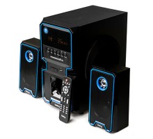 Dialog Progressive AP-222B BLACK - акустические колонки 2.1, 30W+2*10W RMS, Bluetooth, USB+SD reader
